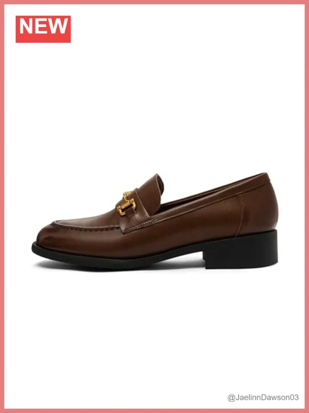 Women's Faux Leather Loafers, Horsebit Slip-On Flats, Office & Casual Shoes